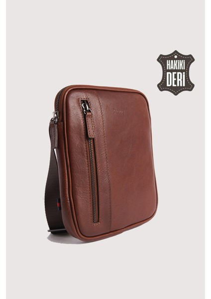 Hakiki Deri Erkek Postacı Çantası Taba SMR9250 indirimleri