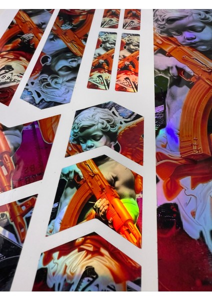Angel Bisiklet Sticker Seti 9 Parça – Renkli Maşa Kadro Etiketi Hologram fırsatları