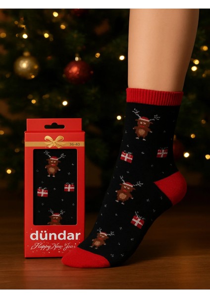 Unisex Kokulu Yılbaşı Havlu Çorap