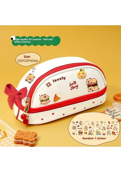 Ilkokul Kızları Için Kedi Temalı Kalem Kutusu, Büyük Kapasiteli, Sevimli ve Şık Kalem Kutusu (Yurt Dışından)