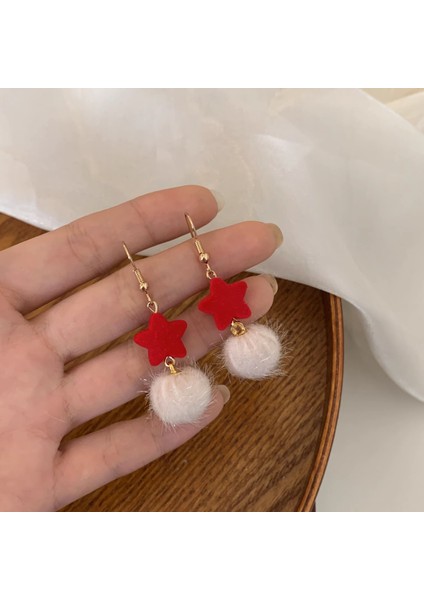 Bordo Kadife Küpeler Havadar Küpeler (Yurt Dışından)