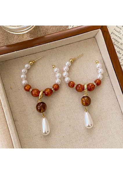 Fransız Hafif Lüks Vintage Merad Kehri Köri Küpeler Kadın Mizaç Tırnak Niş Hafif Lüks Tasarım Üst Düzey Aksesuar Duygusu (Yurt Dışından)