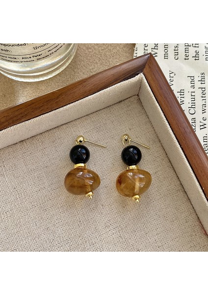 Fransız Hafif Lüks Vintage Merad Kehri Köri Küpeler Kadın Mizaç Tırnak Niş Hafif Lüks Tasarım Üst Düzey Aksesuar Duygusu (Yurt Dışından)