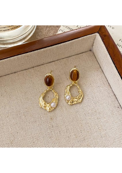 Fransız Hafif Lüks Vintage Merad Kehri Köri Küpeler Kadın Mizaç Tırnak Niş Hafif Lüks Tasarım Üst Düzey Aksesuar Duygusu (Yurt Dışından)