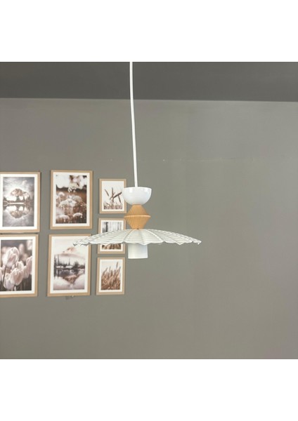 Moriva Beyaz Metal Avize Q Şapka Başlık Tekli Rustik Cafe Modern Sarkıt Aydınlatma modelleri