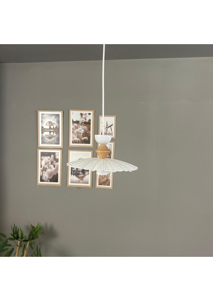 Moriva Beyaz Metal Avize Q Şapka Başlık Tekli Rustik Cafe Modern Sarkıt Aydınlatma indirimleri