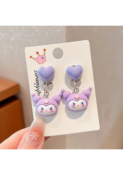 Deliksiz Çocuk Kulak Klipsleri Kulağa Zarar Vermez Kızlar Kulome Aksesuarları Bebek Yeni Sevimli Prenses Küpe Yüzük (Yurt Dışından)