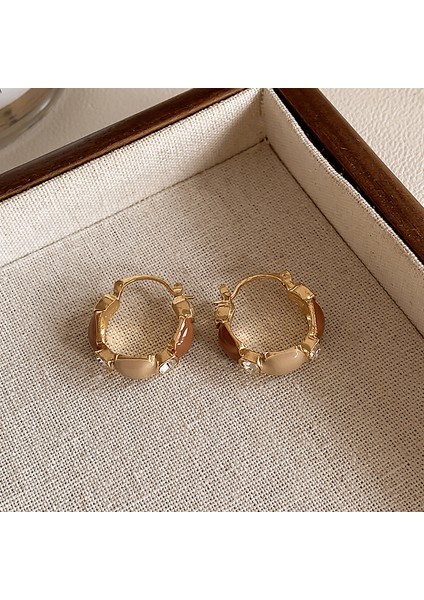 Fransız Hafif Lüks Vintage Merad Kehri Köri Küpeler Kadın Mizaç Tırnak Niş Hafif Lüks Tasarım Üst Düzey Aksesuar Duygusu (Yurt Dışından)