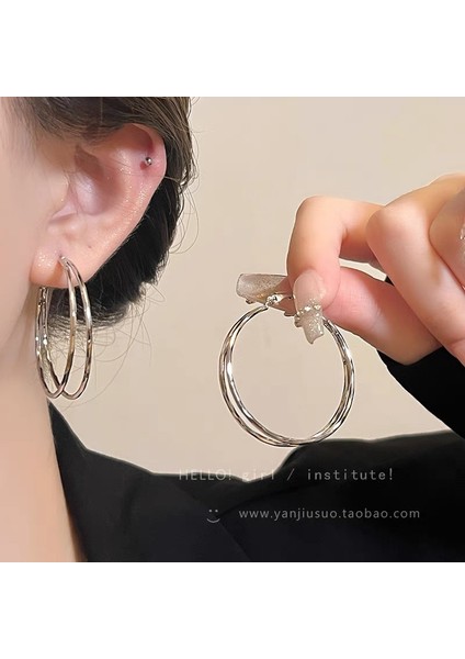 Avrupa ve Amerika Birleşik Devletleri Kişilik Büyük Daire Küpeler Kadın Kıdemli Küpe Duygusu Moda Mizaç Basit Küpeler Küpeler Kulak Aksesuarları (Yurt Dışından)