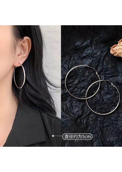 Avrupa ve Amerika Birleşik Devletleri Kişilik Büyük Daire Küpeler Kadın Kıdemli Küpe Duygusu Moda Mizaç Basit Küpeler Küpeler Kulak Aksesuarları (Yurt Dışından)