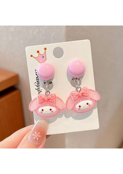 Deliksiz Çocuk Kulak Klipsleri Kulağa Zarar Vermez Kızlar Kulome Aksesuarları Bebek Yeni Sevimli Prenses Küpe Yüzük (Yurt Dışından)