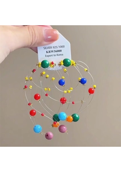 Kadınlar Için Tatil Tarzı Çiçekli Küpeler, Benzersiz ve Atılı Büyük Boy, Plaj Temalı Küpeler (Yurt Dışından)