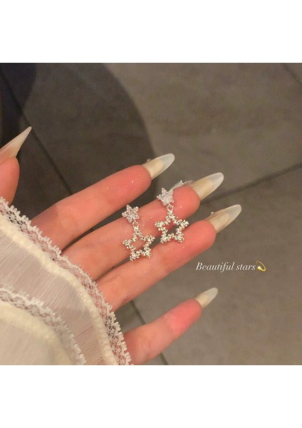 Kadınlar Için Yeni Metalik Cilalı Küpeler, Zarif ve Sofistike Halka Küpeler (Yurt Dışından)