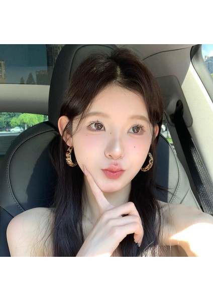 Kadınlar Için Yeni Sonbahar/kış Metalik Parlak Yuvarlak Küpeler, Zarif ve Sofistike, Kare ve Yuvarlak Yüzlere Yakışır, Retro Tarz. (Yurt Dışından)