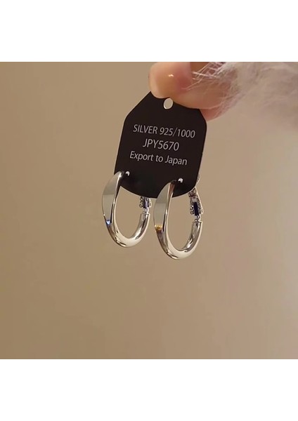 Kadınlar Için Yeni Sonbahar/kış Metalik Parlak Yuvarlak Küpeler, Zarif ve Sofistike, Kare ve Yuvarlak Yüzlere Yakışır, Retro Tarz. (Yurt Dışından)