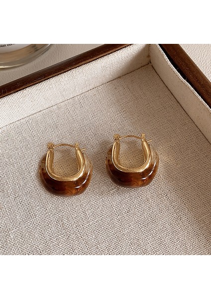 Fransız Hafif Lüks Vintage Merad Kehri Köri Küpeler Kadın Mizaç Tırnak Niş Hafif Lüks Tasarım Üst Düzey Aksesuar Duygusu (Yurt Dışından)