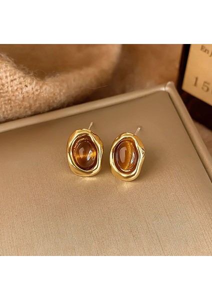 Fransız Hafif Lüks Vintage Merad Kehri Köri Küpeler Kadın Mizaç Tırnak Niş Hafif Lüks Tasarım Üst Düzey Aksesuar Duygusu (Yurt Dışından)