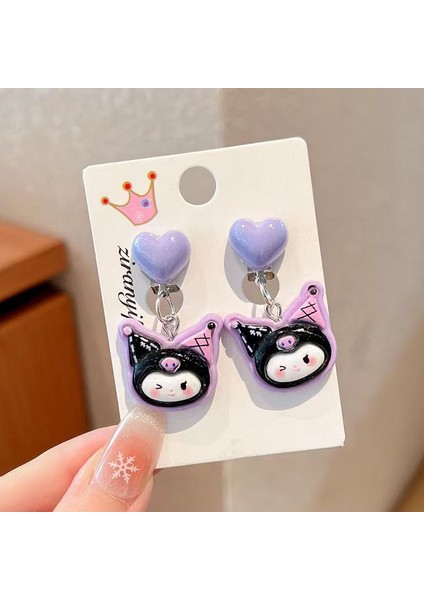 Deliksiz Çocuk Kulak Klipsleri Kulağa Zarar Vermez Kızlar Kulome Aksesuarları Bebek Yeni Sevimli Prenses Küpe Yüzük (Yurt Dışından)