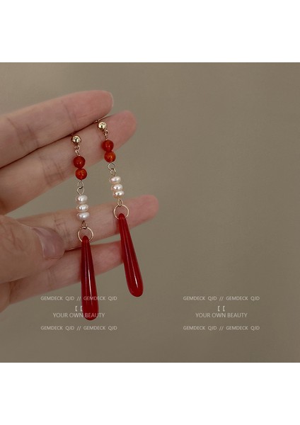 Bordo Kadife Küpeler Havadar Küpeler (Yurt Dışından)