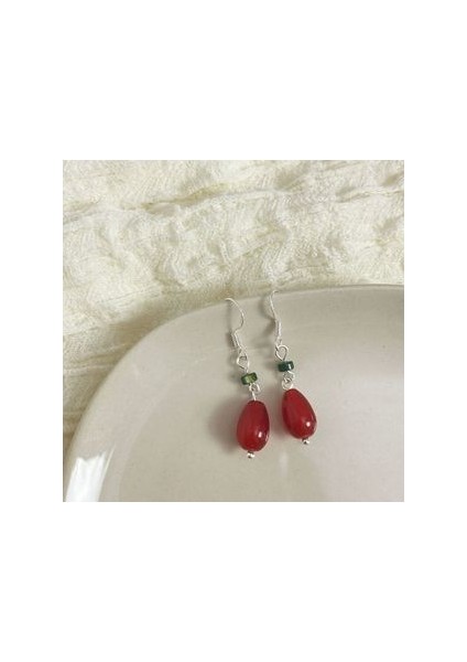 Bordo Kadife Küpeler Havadar Küpeler (Yurt Dışından)