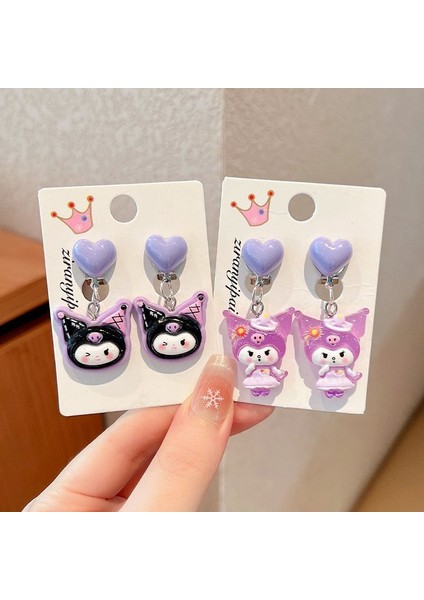 Deliksiz Çocuk Kulak Klipsleri Kulağa Zarar Vermez Kızlar Kulome Aksesuarları Bebek Yeni Sevimli Prenses Küpe Yüzük (Yurt Dışından)