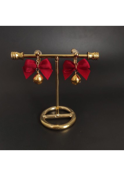 Bordo Kadife Küpeler Havadar Küpeler (Yurt Dışından)