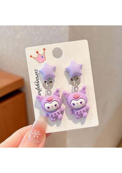 Deliksiz Çocuk Kulak Klipsleri Kulağa Zarar Vermez Kızlar Kulome Aksesuarları Bebek Yeni Sevimli Prenses Küpe Yüzük (Yurt Dışından)