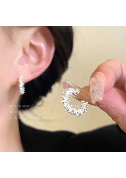 Avrupa ve Amerika Birleşik Devletleri Kişilik Büyük Daire Küpeler Kadın Kıdemli Küpe Duygusu Moda Mizaç Basit Küpeler Küpeler Kulak Aksesuarları (Yurt Dışından)