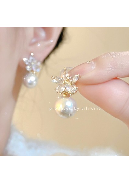 Kadınlar Için 925 Ayar Gümüş Püsküllü Çiçek Küpeler, Lüks Uzun Küpeler, Popüler Stil (Yurt Dışından)