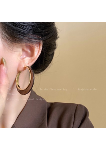 Avrupa ve Amerika Birleşik Devletleri Kişilik Büyük Daire Küpeler Kadın Kıdemli Küpe Duygusu Moda Mizaç Basit Küpeler Küpeler Kulak Aksesuarları (Yurt Dışından)