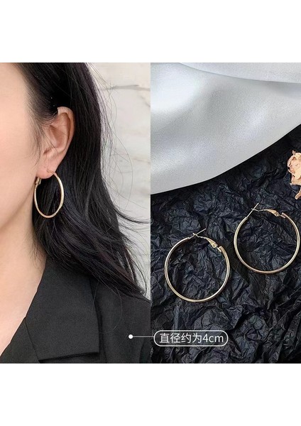 Avrupa ve Amerika Birleşik Devletleri Kişilik Büyük Daire Küpeler Kadın Kıdemli Küpe Duygusu Moda Mizaç Basit Küpeler Küpeler Kulak Aksesuarları (Yurt Dışından)