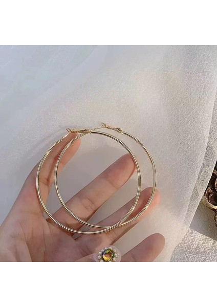 Avrupa ve Amerika Birleşik Devletleri Kişilik Büyük Daire Küpeler Kadın Kıdemli Küpe Duygusu Moda Mizaç Basit Küpeler Küpeler Kulak Aksesuarları (Yurt Dışından)