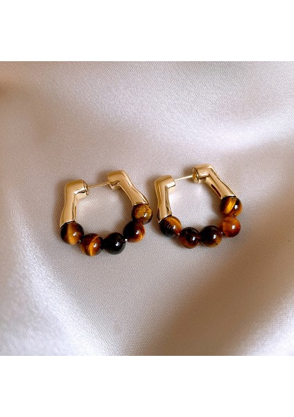 Maillard Kaplan Gözü Taşlı Küpeler - Kadınlar Için Vintage, Çok Yönlü, Zarif, Lüks, Sade ve Şık Küpeler (Yurt Dışından)