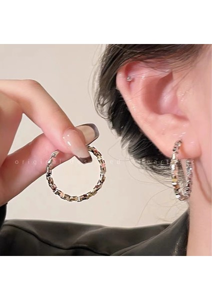 Avrupa ve Amerika Birleşik Devletleri Kişilik Büyük Daire Küpeler Kadın Kıdemli Küpe Duygusu Moda Mizaç Basit Küpeler Küpeler Kulak Aksesuarları (Yurt Dışından)