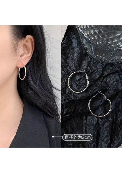 Avrupa ve Amerika Birleşik Devletleri Kişilik Büyük Daire Küpeler Kadın Kıdemli Küpe Duygusu Moda Mizaç Basit Küpeler Küpeler Kulak Aksesuarları (Yurt Dışından)