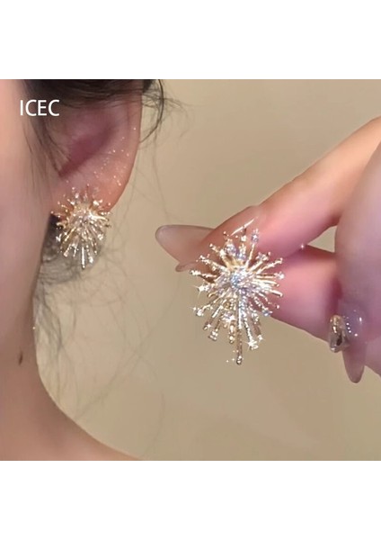 Kadınlar Için 925 Ayar Gümüş Püsküllü Çiçek Küpeler, Lüks Uzun Küpeler, Popüler Stil (Yurt Dışından)