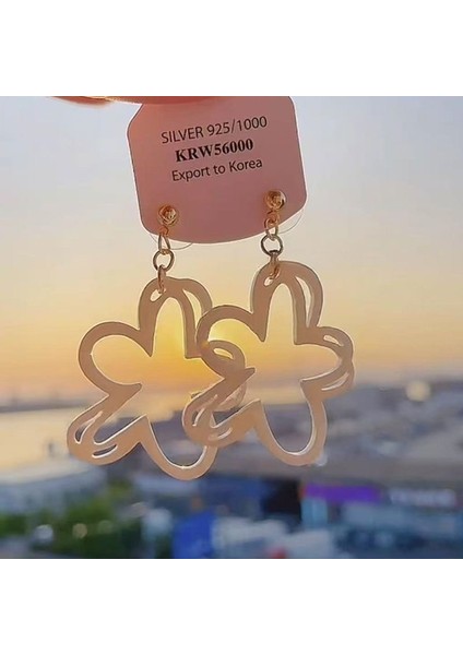 Kadınlar Için Tatil Tarzı Çiçekli Küpeler, Benzersiz ve Atılı Büyük Boy, Plaj Temalı Küpeler (Yurt Dışından)