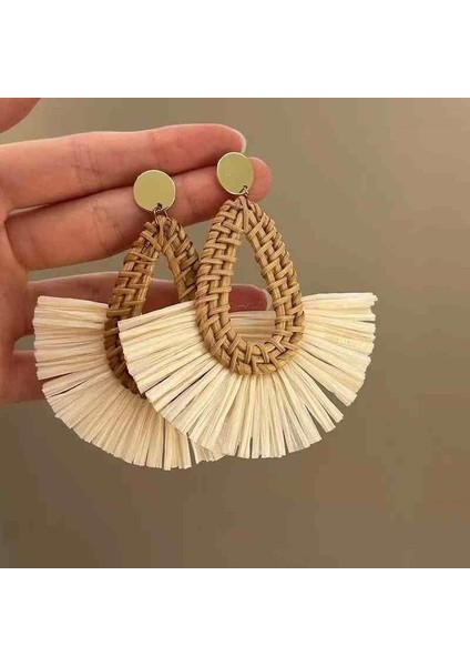 Kadınlar Için Tatil Tarzı Çiçekli Küpeler, Benzersiz ve Atılı Büyük Boy, Plaj Temalı Küpeler (Yurt Dışından)