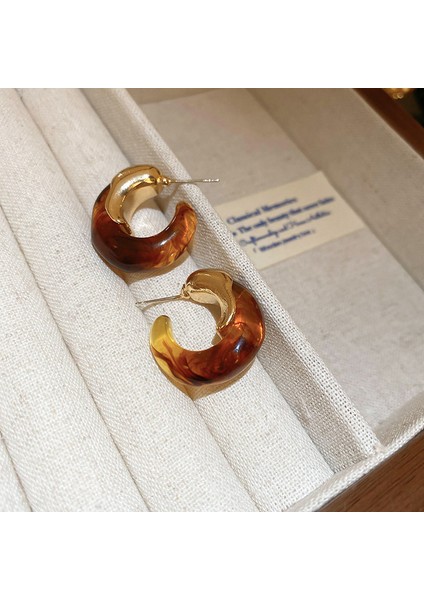 Maillard Kaplan Gözü Taşlı Küpeler - Kadınlar Için Vintage, Çok Yönlü, Zarif, Lüks, Sade ve Şık Küpeler (Yurt Dışından)