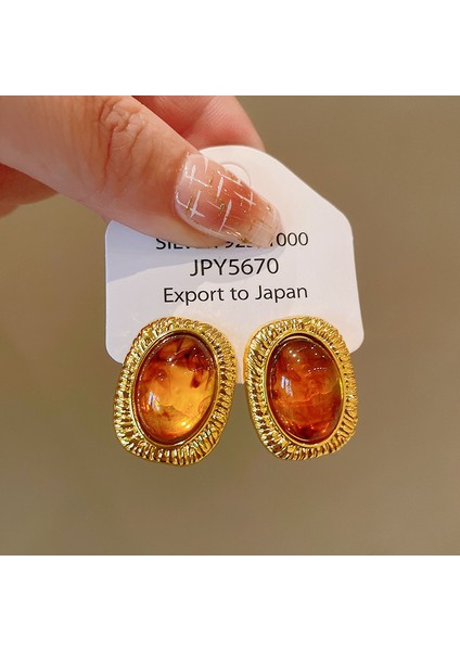 Maillard Kaplan Gözü Taşlı Küpeler - Kadınlar Için Vintage, Çok Yönlü, Zarif, Lüks, Sade ve Şık Küpeler (Yurt Dışından)