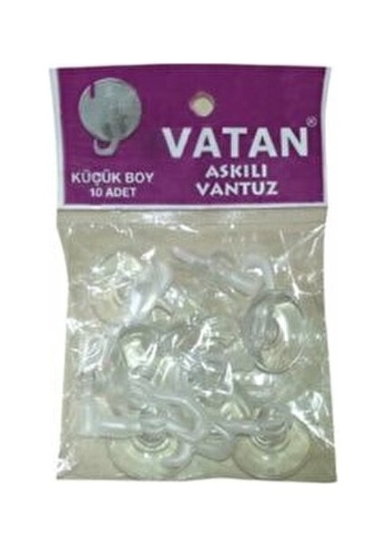 Vatan Vantuz Küçük 10'lu VT403 Beyaz Renkli Kolay Montajlı Dayanıklı Tasarım fiyatları