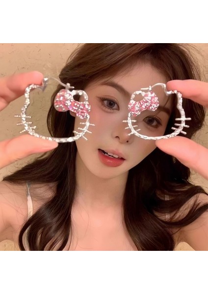 Tatlı ve Havalı Stil Seki Kız Düz Halka Küpeler Yeni Basit Yuvarlak Yüz Küpeleri Benzersiz Daire Küpeler (Yurt Dışından)