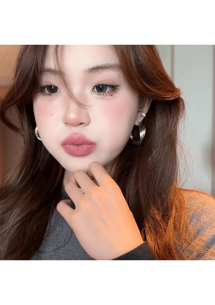 Tatlı ve Havalı Stil Seki Kız Düz Halka Küpeler Yeni Basit Yuvarlak Yüz Küpeleri Benzersiz Daire Küpeler (Yurt Dışından)