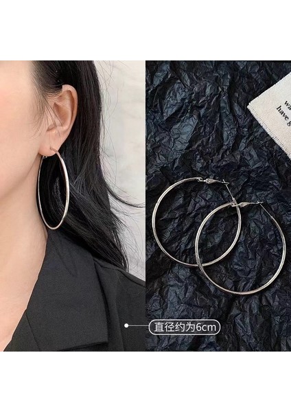 Avrupa ve Amerika Birleşik Devletleri Kişilik Büyük Daire Küpeler Kadın Kıdemli Küpe Duygusu Moda Mizaç Basit Küpeler Küpeler Kulak Aksesuarları (Yurt Dışından)