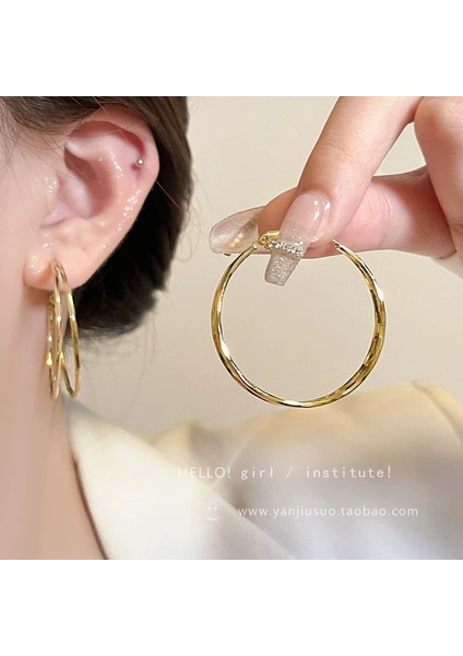 Avrupa ve Amerika Birleşik Devletleri Kişilik Büyük Daire Küpeler Kadın Kıdemli Küpe Duygusu Moda Mizaç Basit Küpeler Küpeler Kulak Aksesuarları (Yurt Dışından)