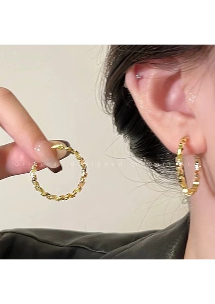 Avrupa ve Amerika Birleşik Devletleri Kişilik Büyük Daire Küpeler Kadın Kıdemli Küpe Duygusu Moda Mizaç Basit Küpeler Küpeler Kulak Aksesuarları (Yurt Dışından)