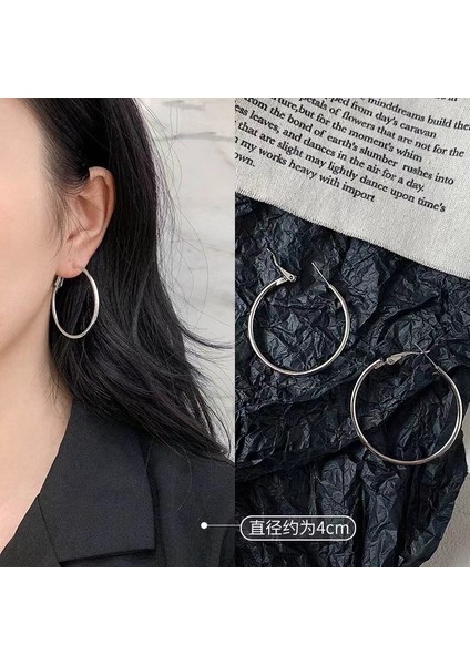 Avrupa ve Amerika Birleşik Devletleri Kişilik Büyük Daire Küpeler Kadın Kıdemli Küpe Duygusu Moda Mizaç Basit Küpeler Küpeler Kulak Aksesuarları (Yurt Dışından)