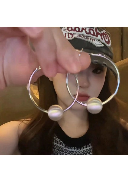 Avrupa ve Amerika Birleşik Devletleri Kişilik Büyük Daire Küpeler Kadın Kıdemli Küpe Duygusu Moda Mizaç Basit Küpeler Küpeler Kulak Aksesuarları (Yurt Dışından)