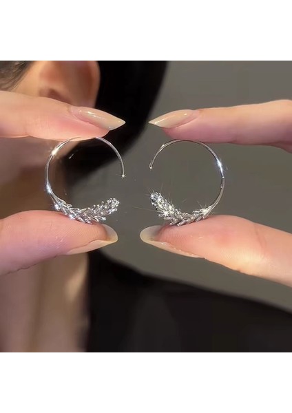 Tatlı ve Havalı Stil Seki Kız Düz Halka Küpeler Yeni Basit Yuvarlak Yüz Küpeleri Benzersiz Daire Küpeler (Yurt Dışından)