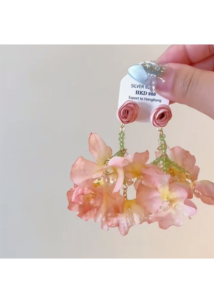 Kadınlar Için Tatil Tarzı Çiçekli Küpeler, Benzersiz ve Atılı Büyük Boy, Plaj Temalı Küpeler (Yurt Dışından)